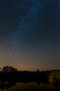 Summer night sky with stars and Milky way Royalty Free Stock Photo