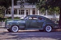 Summer Nostalgia 1940s Car in front of Old House