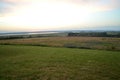 Summer in Nova Scotia: Dusk at the Minas Basin Looking West Toward Annapolis Valley From Grand Pre Overlook Royalty Free Stock Photo