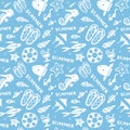 Summer, Ocean, beach image seamless pattern