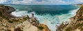 Summer ocean coastline view in Getxo town, Spain