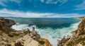 Summer ocean coastline view in Getxo town, Spain