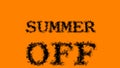 Summer Off smoke text effect orange isolated background