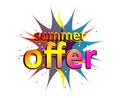 Summer offer sign