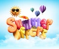 Summer Offers Poster Design Illustration in 3D Rendered Graphics