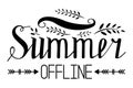 Summer offline vector lettering
