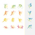 Summer Olympic games icon set