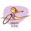 Summer Olympic Sports. Gymnastics Rhythmic. Hoop