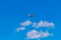 Summer in Omaha, Blue sky with a small fixed wing plane on a nice summer day at Ed Zorinsky Lake Park Omaha NE