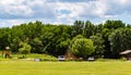 Summer in Omaha, Children play area in Ed Zorinsky lake park, Omaha, Nebraska Royalty Free Stock Photo