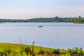 Summer in Omaha, Kayaks on the lake  at Ed Zorinsky lake park, Omaha, Nebraska, USA Royalty Free Stock Photo