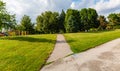 Summer in Omaha, Paved trail and playground at Ed Zorinsky Lake Park Omaha NE