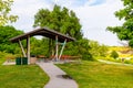 Summer in Omaha, A shelter with tables and benches at Ed Zorinsky Lake Park Omaha NE