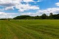 Summer in Omaha, Soccer field and green vegetation of Ed Zorinsky lake park, Omaha, Nebraska