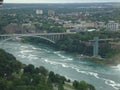 Summer in Ontario: Niagara River Gorge and the Niagara Falls International Rainbow Bridge Royalty Free Stock Photo