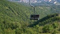 summer open cable car in the caucasus mountains vacation resort vacation Royalty Free Stock Photo