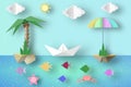 Summer Origami Fun Art Applique