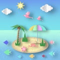 Summer Origami Fun Art Applique