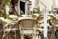 Summer outdoor cafe in town Royalty Free Stock Photo