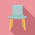 Summer outdoor chair icon, flat style