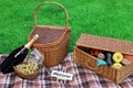 Summer Outdoor Picnic Scene With Sign Welcome Royalty Free Stock Photo