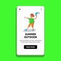 Summer Outdoor Playing Device Hold Teen Vector