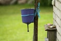 Summer outdoor washbasin in a rural homestead, Lithuania