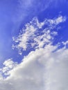 Blue sky puffy clouds cotton candy photography Royalty Free Stock Photo