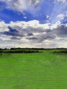 Summer outdoors beautiful blue sky, puffy clouds, cotton candy, cloudy photography Royalty Free Stock Photo