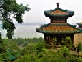 Summer Palace in Beijing city, China. Kunming Lake, nature and touristic attraction Royalty Free Stock Photo