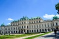 Summer palace Belvedere in Vienna Royalty Free Stock Photo