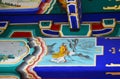Painted detail in the Long Corridor, Summer Palace, Beijing, China Royalty Free Stock Photo