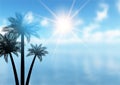 Summer palm tree background Royalty Free Stock Photo