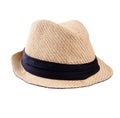 Summer panama straw hat Royalty Free Stock Photo
