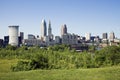 Summer panorama of Cleveland Royalty Free Stock Photo