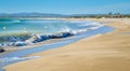 Summer panorama of Empuriabrava beach in Costa Brava, Catalonia, Spain