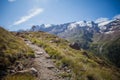 Summer panorama of the head of Vallelunga with Palla Bianca peak Royalty Free Stock Photo