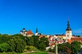 Summer panorama of Old Town in Tallinn, Estonia Royalty Free Stock Photo