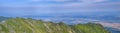 Summer panorama from mountain summit Royalty Free Stock Photo