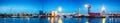 Summer panorama of Port Vell. Barcelona Royalty Free Stock Photo