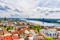 Summer panorama of Riga, Latvia Royalty Free Stock Photo