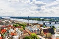 Summer panorama of Riga, Latvia Royalty Free Stock Photo