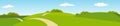 Summer panoramic rural landscape Royalty Free Stock Photo