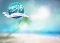 Summer paradise background Royalty Free Stock Photo