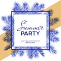 Summer party banner vector illustration. Royalty Free Stock Photo