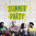 Summer Party Celebration Summertime Beach Concept