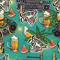 Summer party colorful pattern seamless
