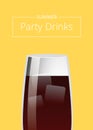 Summer Party Drinks Promo Poster with Cocktail