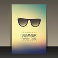 Summer Party Flyer, Card or Cover Template Royalty Free Stock Photo