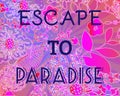 Summer Party Invitation Escape to Paradise. Royalty Free Stock Photo